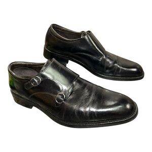 Studio Belvedere Frost Men’s Dress Black Leather Shoes Size 12 D Made in Brazil